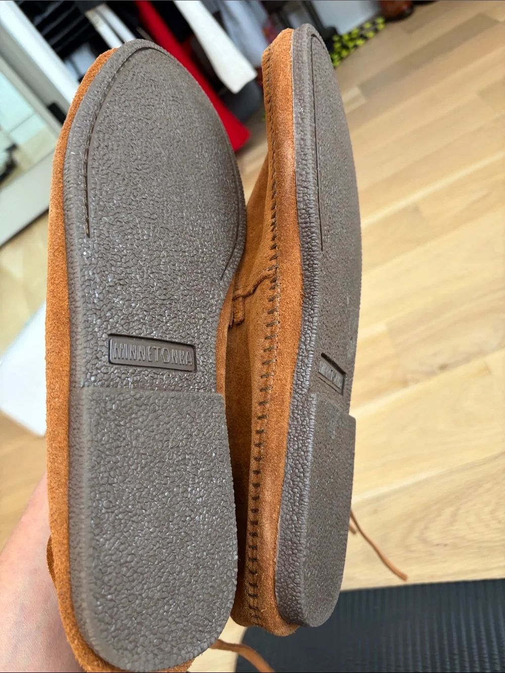 Minnetonka Men's Suede Fringe Chukka Boots - Rust Brown
